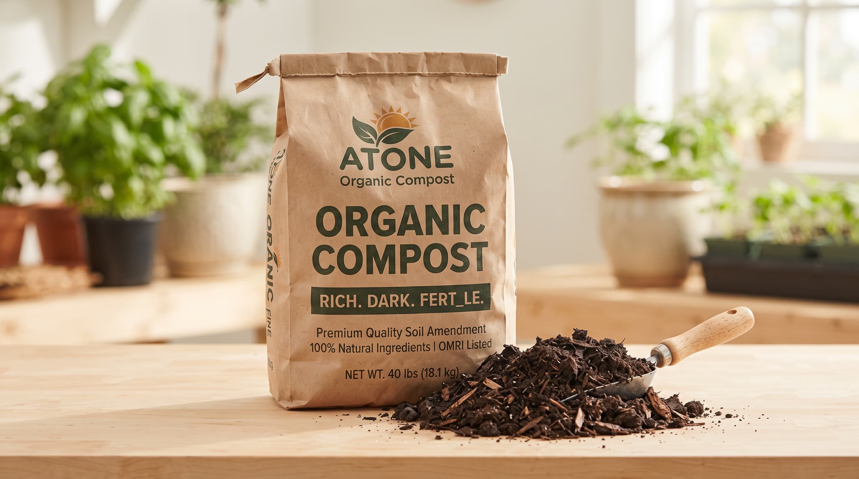 Atone Organic Compost with rich dark soil
